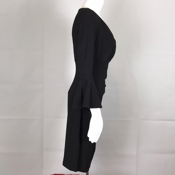 NWT Anne Klein Black Bell sleeve Dress - Picture 3 of 7